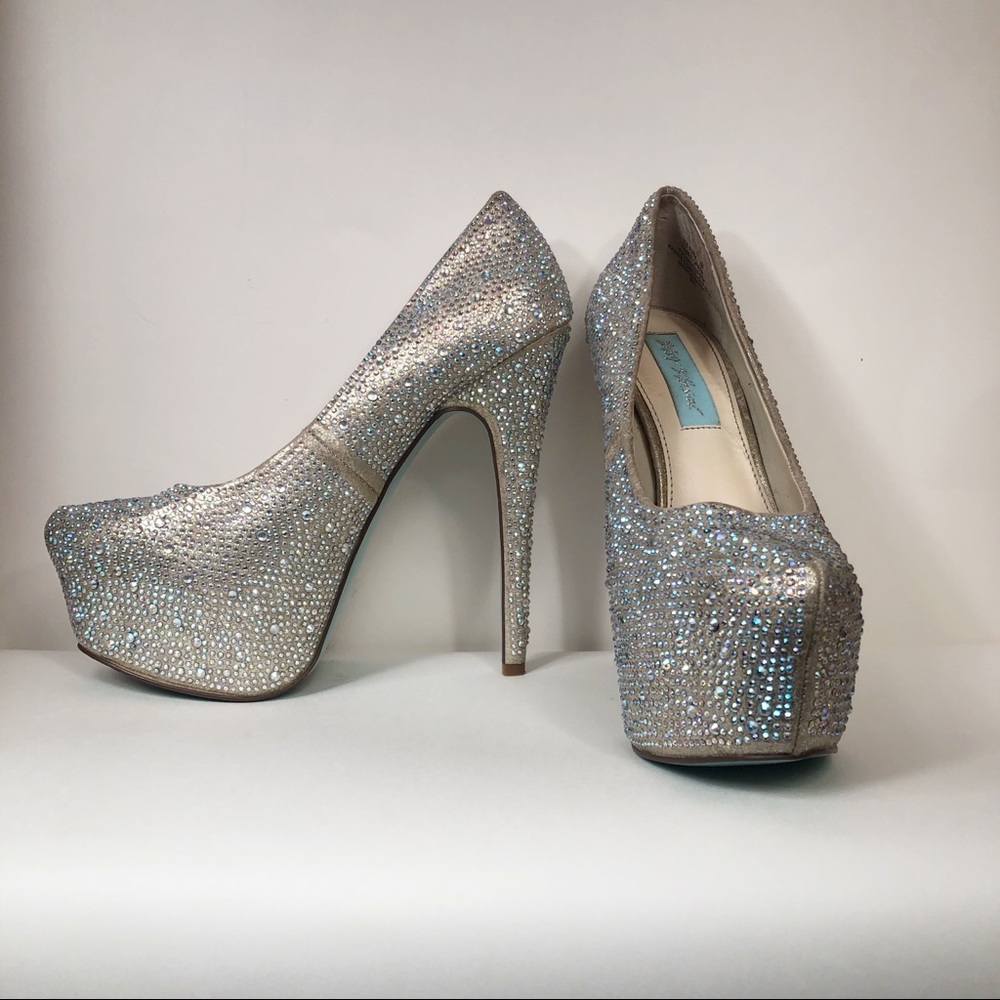 Betsey Johnson Wish Rhinestone Platform Pumps
